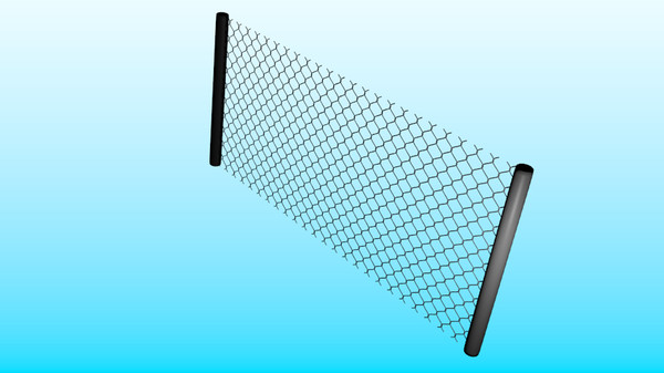 free metal chain fence link 3d model - Chain Link Fence by Domgang